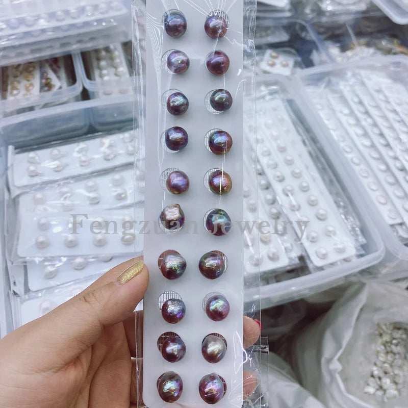 Natural Freshwater Pearls Small Baroque Shape 10mm-12mm 3A Quality METAL COLOR Hole/no Hole