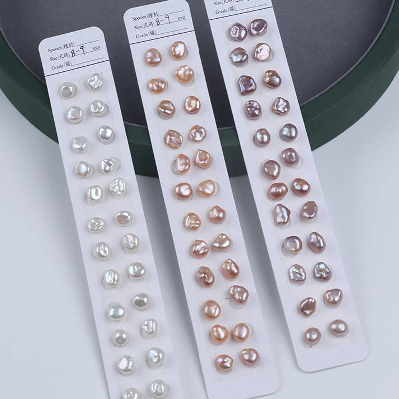 Jewelry High Quality 5-10mm Keshi White Freshwater Pearl Earrings Small Size Natural Loose Pearls 10mm Wholesale Price