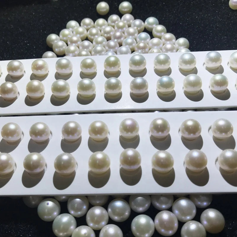 Wholesale Quality Loose Pearls 3A 6mm 7mm 8mm Half Hole Natural Freshwater Pearl Price