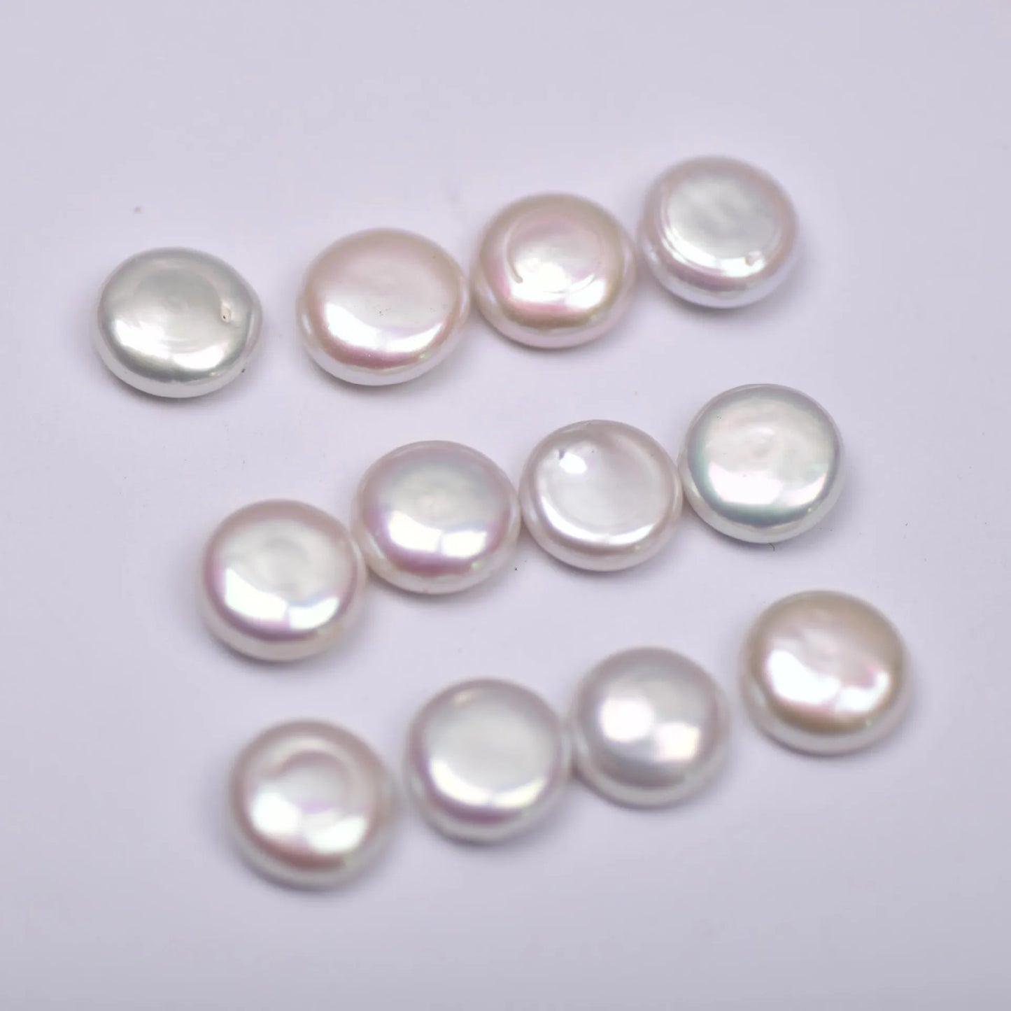 Jewelry High Quality Small Size 9-10mm Coin Pear White Freshwater Pearl Earrings Natural Loose Pearls Wholesale Price