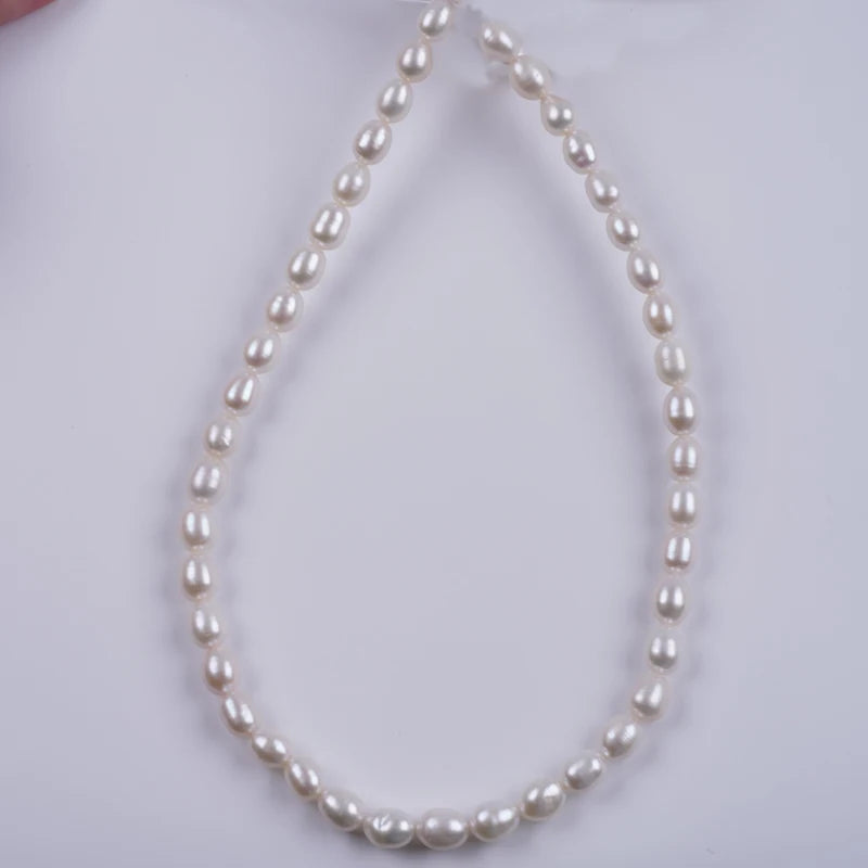 8-9mm Natural Rice Shape Freshwater Pearl Beads for Jewelry Making