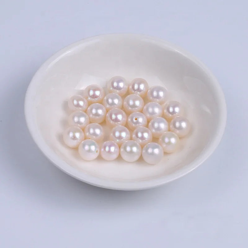 Hot Selling Precious Freshwater Natural Pearls Perfect 7mm-8mm Freshwater Natural White Round Beads