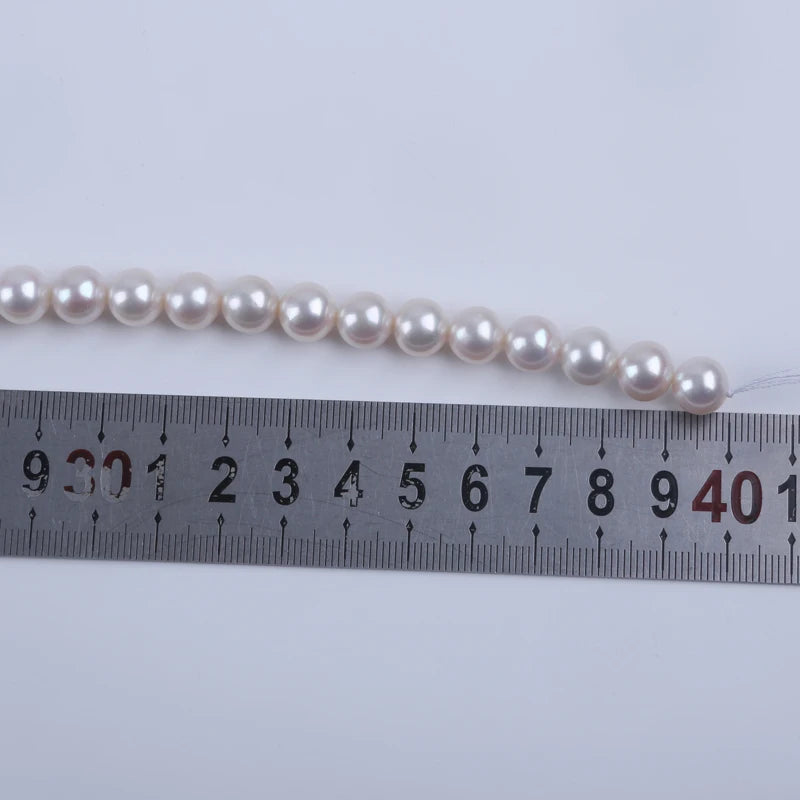 16inch 10-11mm AAAAA Grade High Quality White Round Shape Natural Freshwater Pearl Beads for Jewelry Making