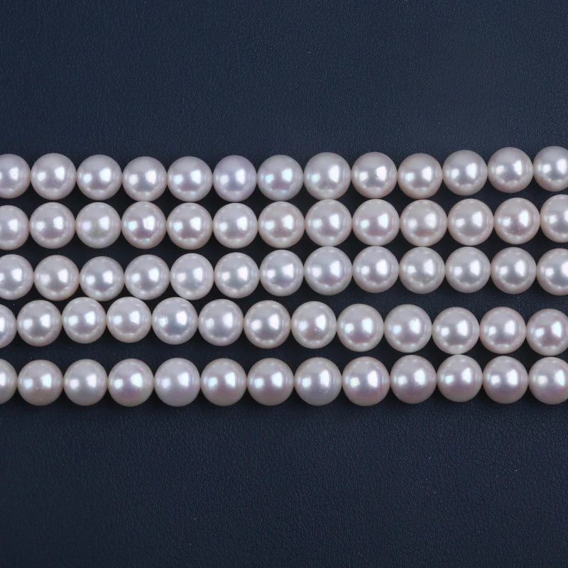 16inch 10-11mm AAAAA Grade High Quality White Round Shape Natural Freshwater Pearl Beads for Jewelry Making