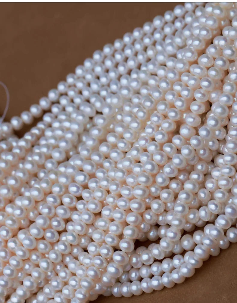 New to Freshwater True Pearl Chain Bead Size 3-4mm White Natural Fresh Wholesale Available