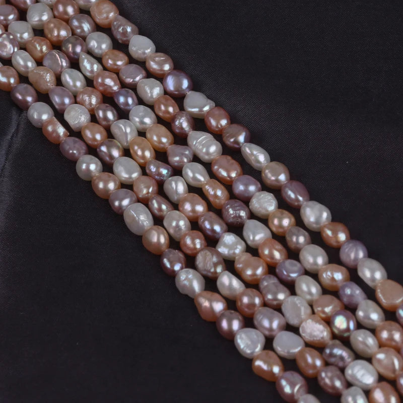 6-7mm AA Grade Natural Baroque Freshwater Pearl Beads for Jewelry Making