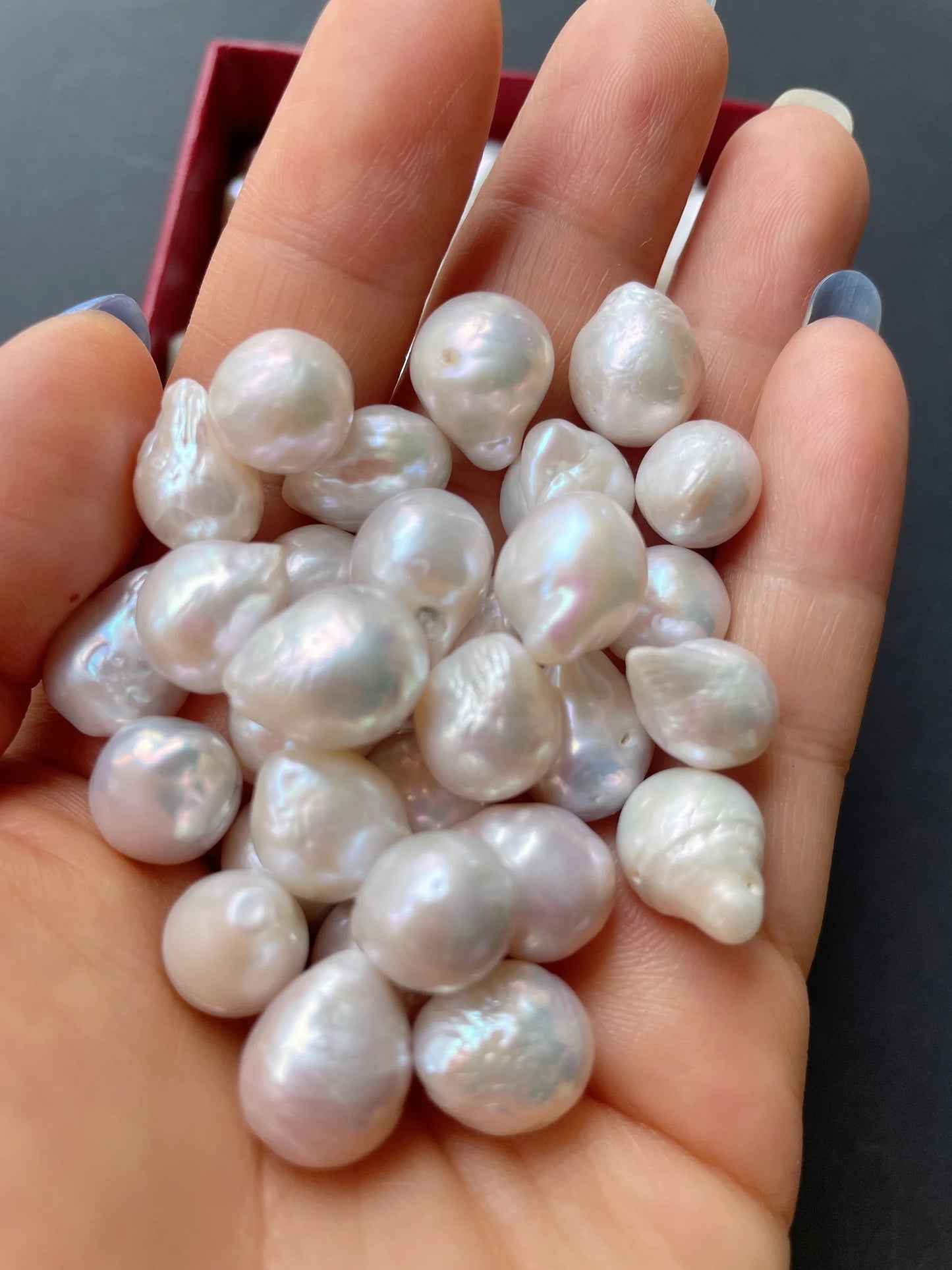 Zhuji Wholesale Prices 9mm-11mm Natural White Baroque Dropwater Shape Freshwater Pearls for Ring Making No Hole Loose Pearls