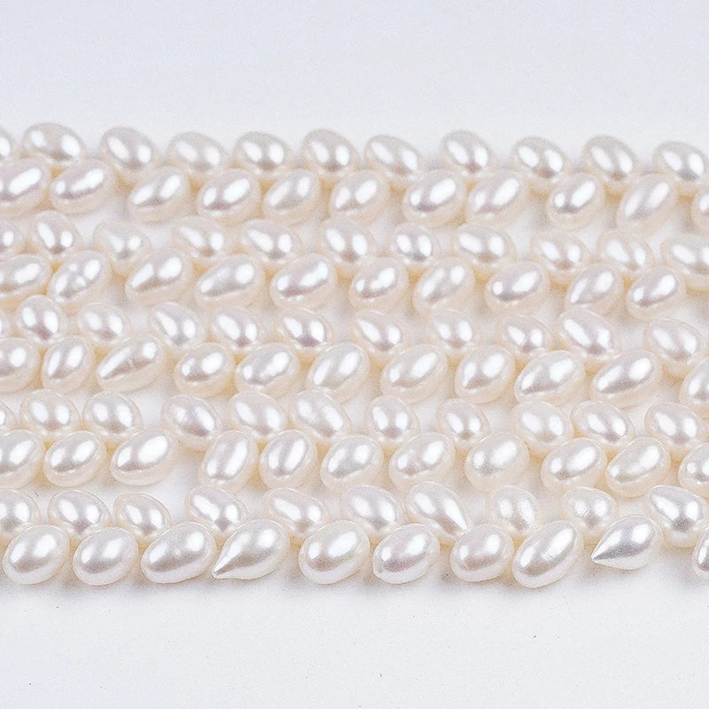 Top Quality Natural Freshwater Natural Color 5-6mm Wheat Rice Beads Pearls Pearls for Jewelry Making
