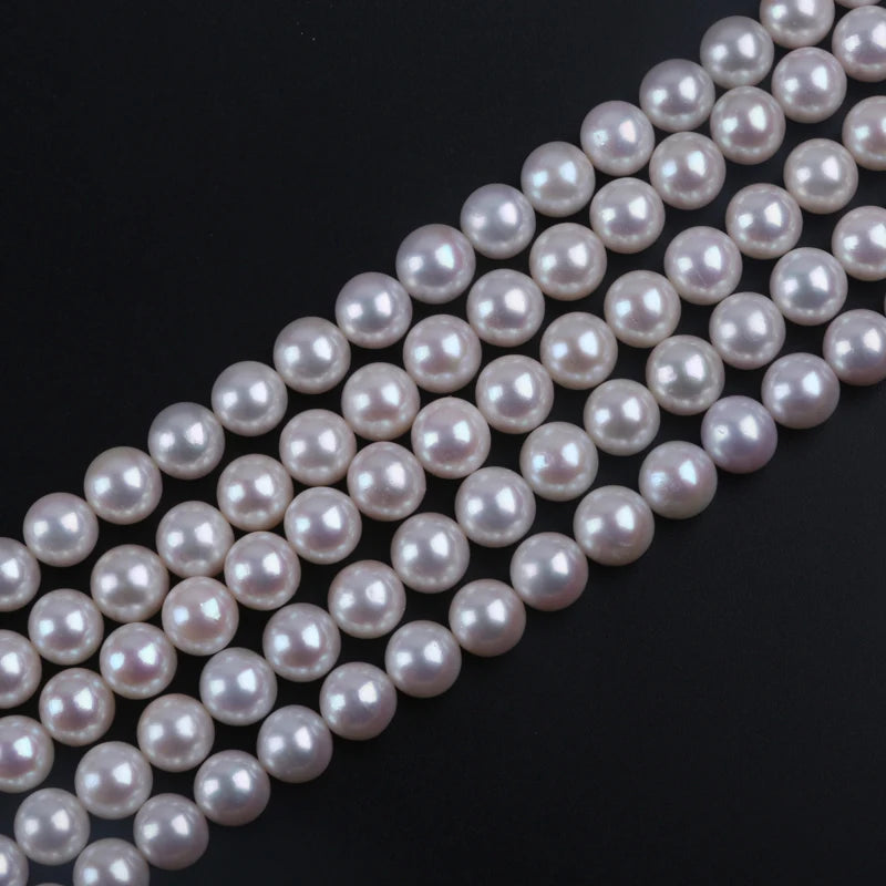 16inch 10-11mm AAAAA Grade High Quality White Round Shape Natural Freshwater Pearl Beads for Jewelry Making