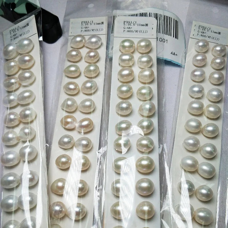 Half Drilled Real Drop Shape Freshwater Pearl High Quality Flawless Rice Shape Natural Loose Pearl