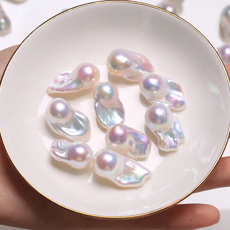 2024 Wholesale High Quality 3A Baroque Loose Freshwater Pearls Natural Cultured White Pink Purple for DIY Pearl Earrings