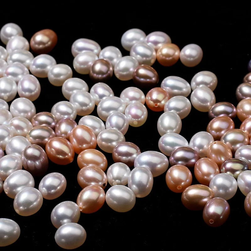 Factory Sale High Luster Drop Pearl Clean Face 3-10mm Natural Freshwater Rice Pearl Beads in Low Price
