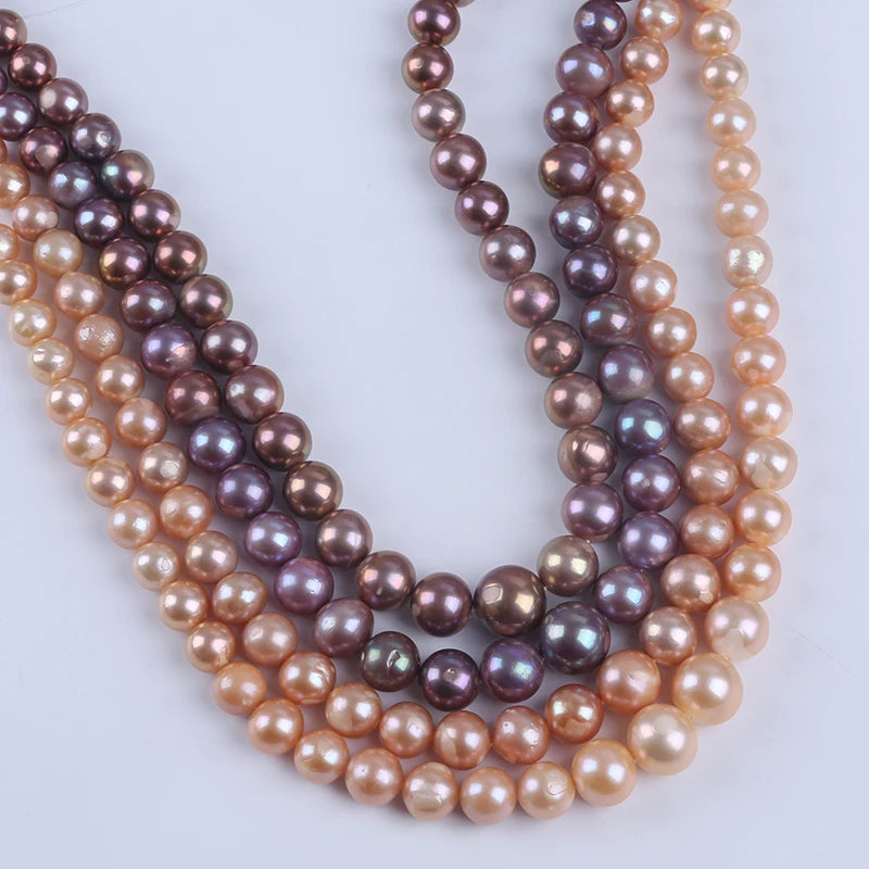 9-15mm a Grade Natural Color Round Natural Edison Freshwater Pearls for Jewelry Making