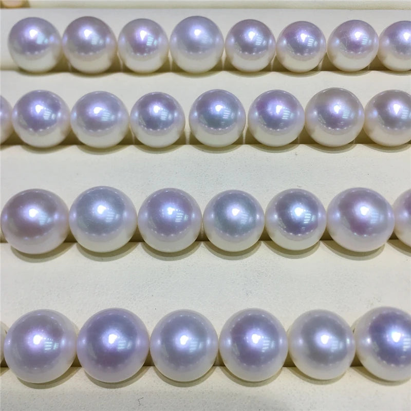 Wholesale Round White Natural Color Freshwater Loose Pearls Raw Cultured Real Fresh Water Pearl for Sale