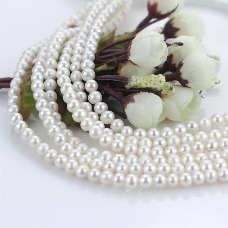 Zhuji 5A Excellent Quality Freshwater Pearl Strands Natural White Round Shape 2mm-10mm Real Freshwater Pearls