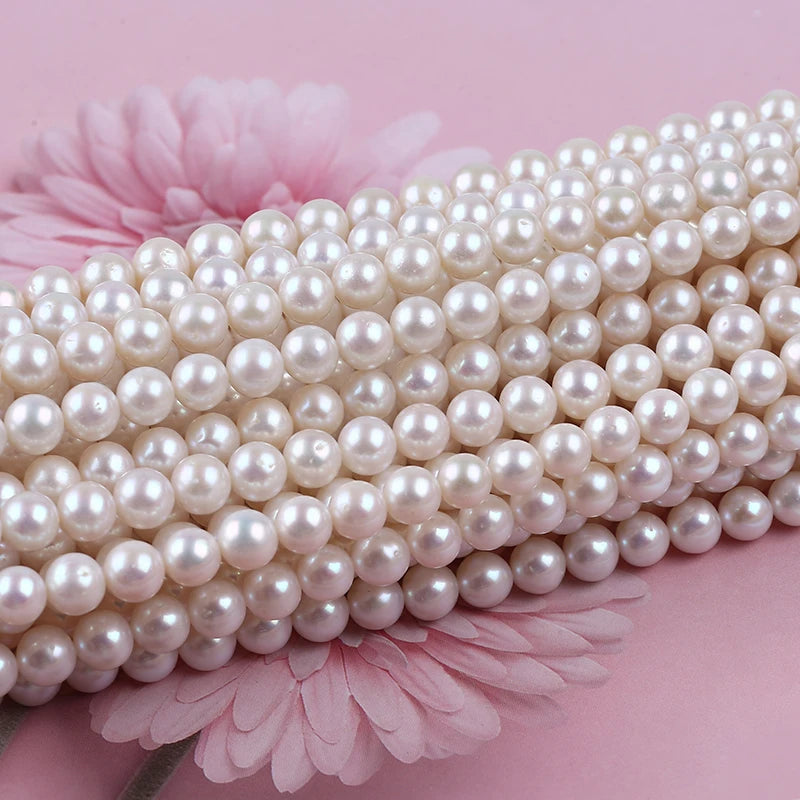 7-8mm AA Factory Price Wholesale High Quality Freshwater High Natural Round Pearls