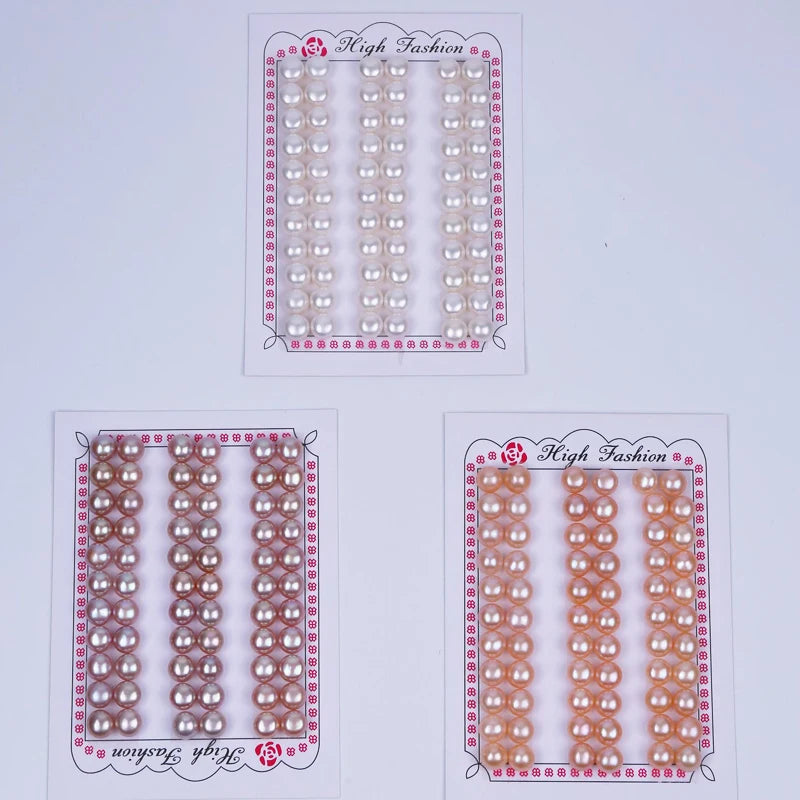 Wholesale Loose Button Pearl 5-10.5mm 4A Pink Purple Colorful Half Hole Natural Freshwater Pearl for Jewelry Making