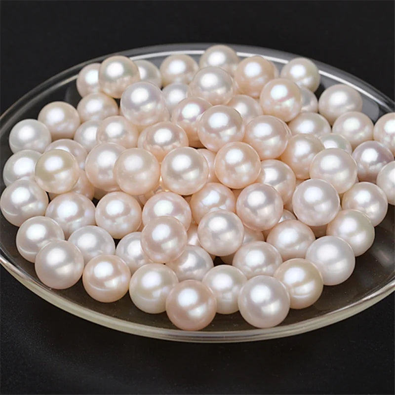 High Luster Loose Real Pearl Beads Wholesale Zhuji Natural Fresh Water Pearl Round 7mm 6mm for Jewelry Making