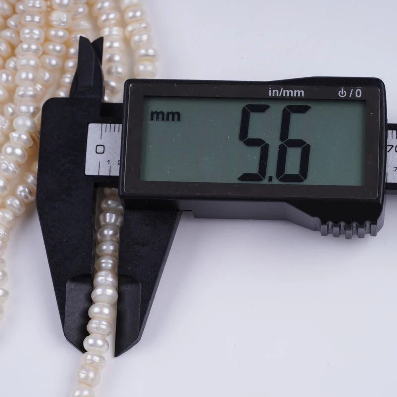 18cm 5-6mm a Grade Wholesale Freshwater Loose Button Shape Pearl for Jewelry Making