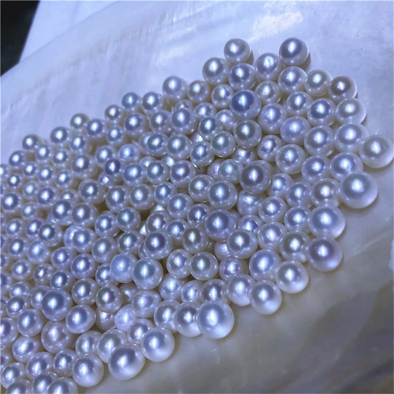 No Hole Natural Pearl Round Loose Beads 3-3.5mm Round Pearl Wholesale Natural Freshwater Pearls