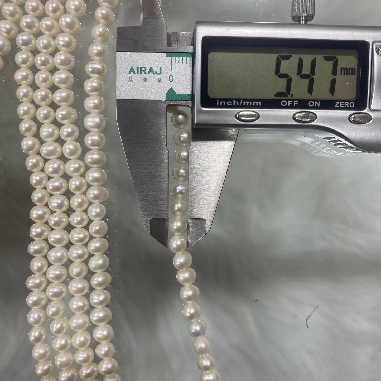 4A grade natural freshwater pearl high-end DIY jewelry white No. 5-6 pearl