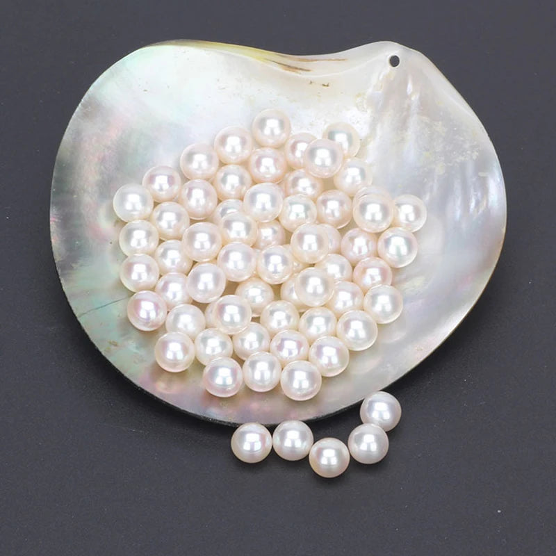 Wholesale 3A White Natural Freshwater Cultured Loose Pearls Round Loose Pearl Beads From China Competitive Price