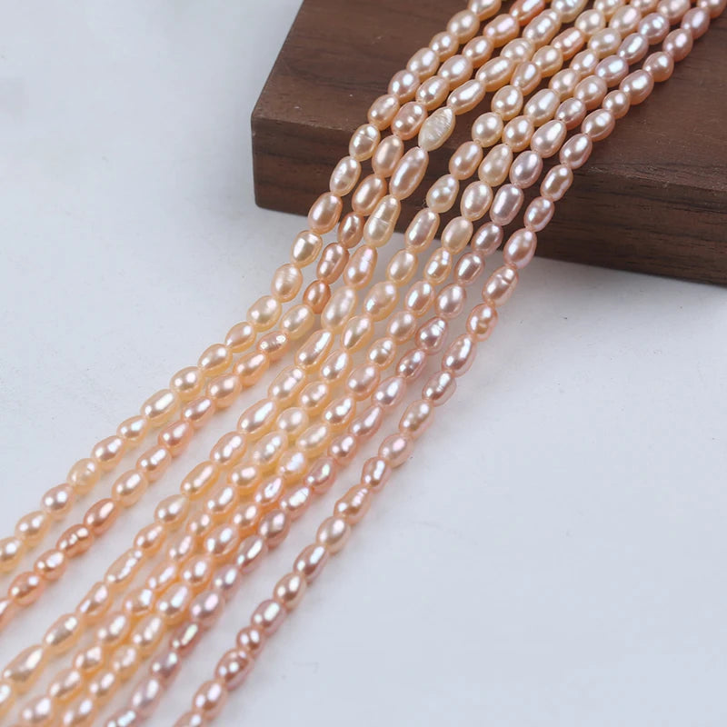 2.8-3.2mm AAA Wholesale Good Quality Natural Freshwater Rice Pearl Beads Strands
