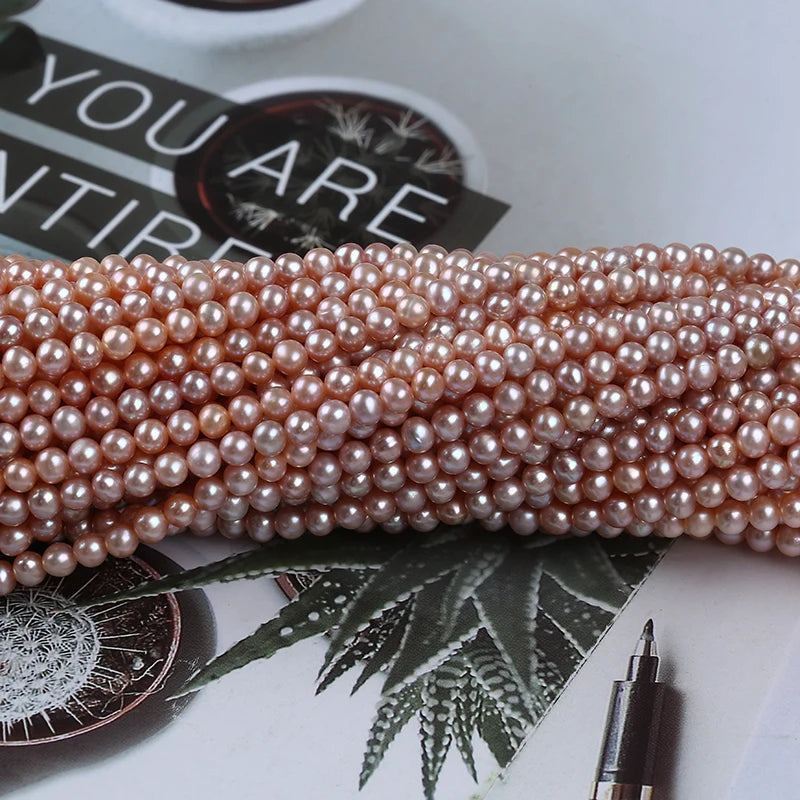 4.5-5mm Natural Cultured Freshwater Pearl Potato Shape Pearl Strands