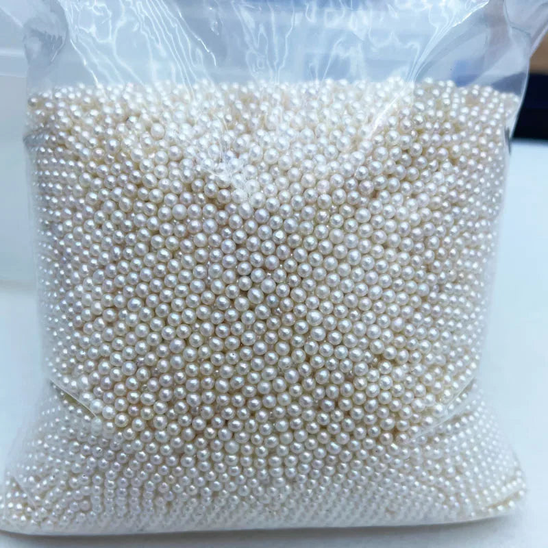 Natural Freshwater Pearl Half Hole White Loose Beads Jewelry Accessories Factory Price