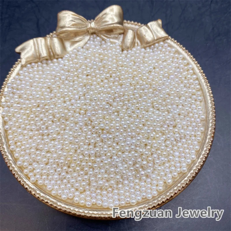 2-3 mm 2-4A Small White Pearl Round Nature Loose Freshwater Pearl Wholesale Pearls for Jewelry Making