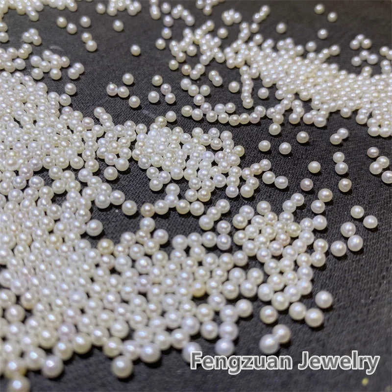 High Luster 2mm Small Size Freshwater Loose Pearls Natural Cultured Wholesale for Jewelry Making