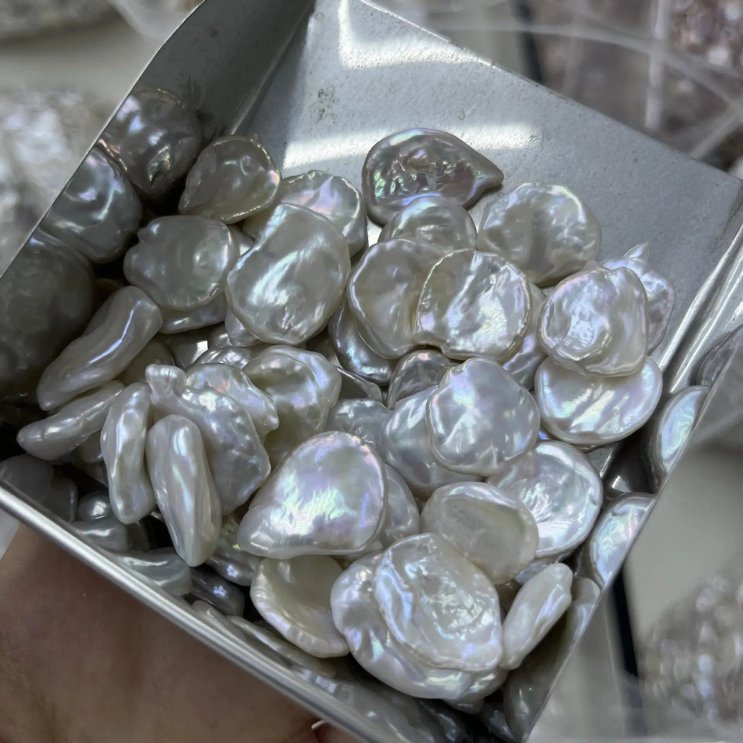 Hot Sale Baroque Natural Freshwater Keshi Pearls White Petal Shape for Jewelry Making Loose Wholesale Price