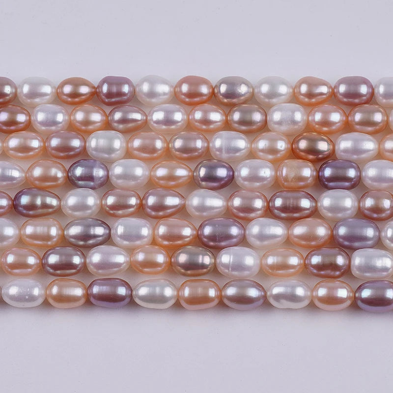Natural Freshwater 5.5-6mm Natural Color Rice Beads Pearls for Jewelry Making