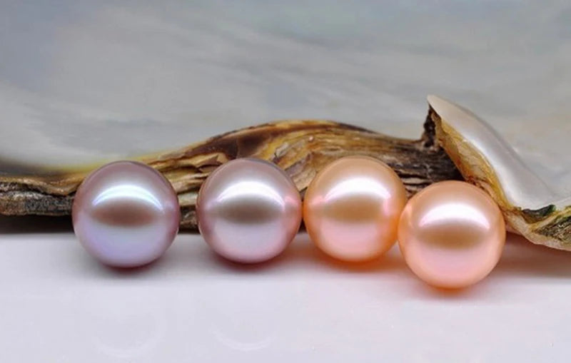 Purple Color Half Hole/No Hole Round Pearl Top Quality 4A Natural Freshwater Pearls Loose Beads for Make Pearl Earring Pendant