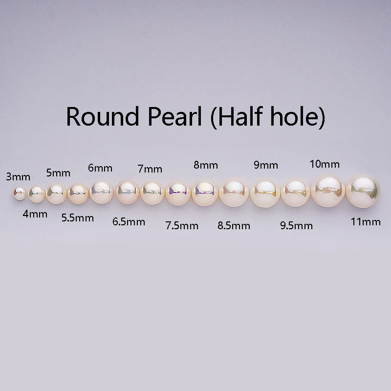 High Quality 5.5-8mm 3A Round White Freshwater Pearl Beads Natural Cultured Loose Pearls for Jewelry Making