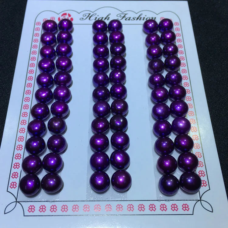 Natural Half Hole Loose Cultured Button Pearls Various Color 2A Quality Freshwater Pearls for Jewelry Making
