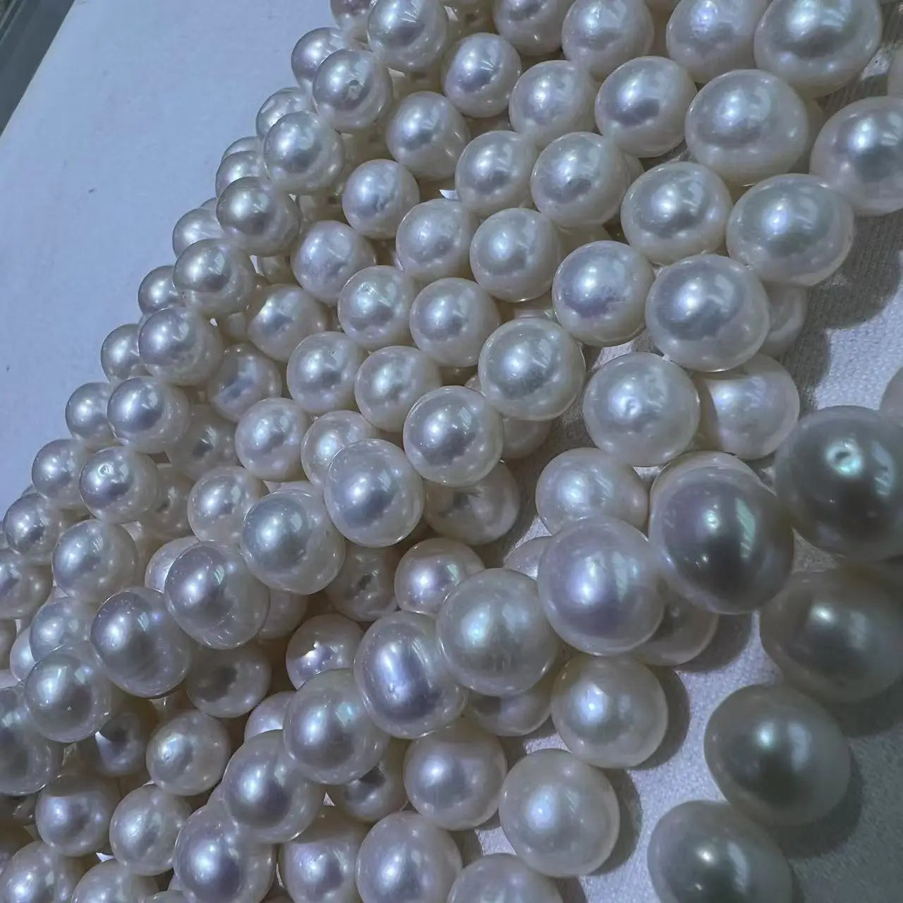 5A Freshwater Natural Pearls 10-11mm to 11-12mm Highlight White DIY Jewelry Accessories High Quality Pearls
