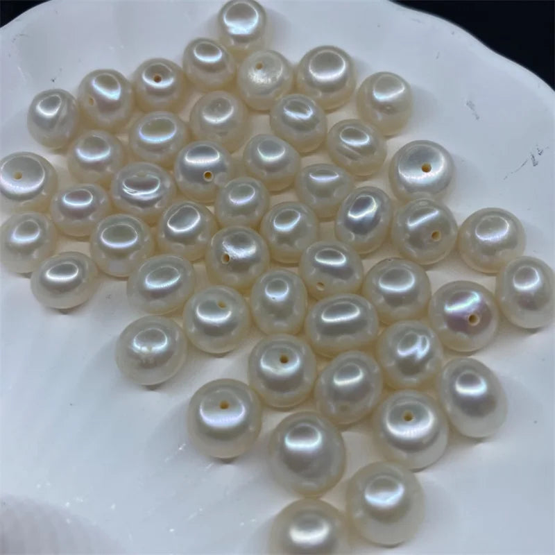 Factory Wholesale 10mm Button Pearl 2A High Luster Freshwater Loose Beads Natural Pearls for Jewelry Making