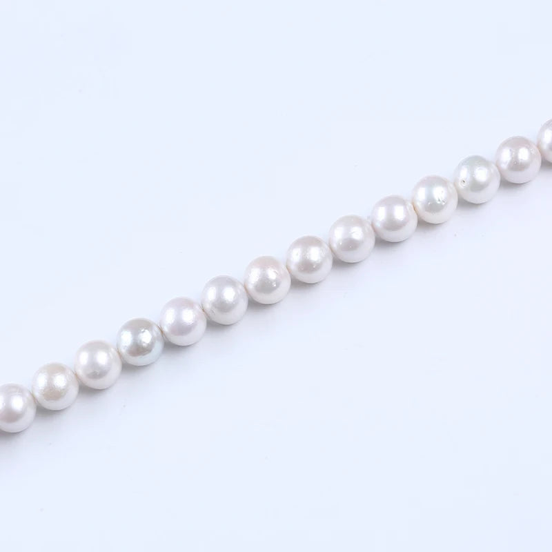 5mm AA Natural White Round Shape Freshwater Pearl Strand