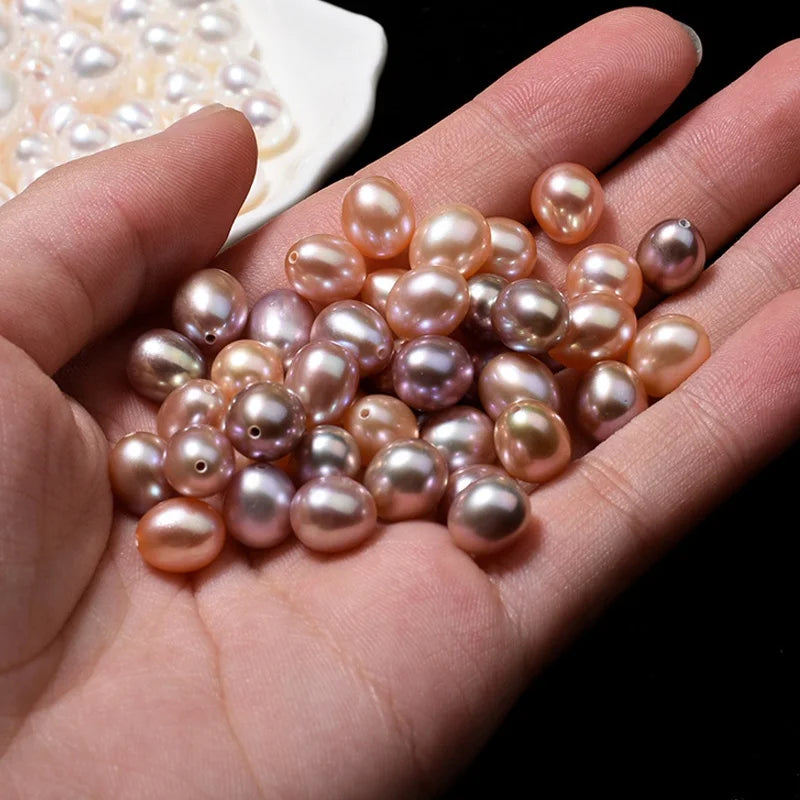 Natural Pearl Bulk Wholesale Freshwater Drop Pearls for Bracelet Making 5x7 6x8 7x9 mm Loose Pearls Beads