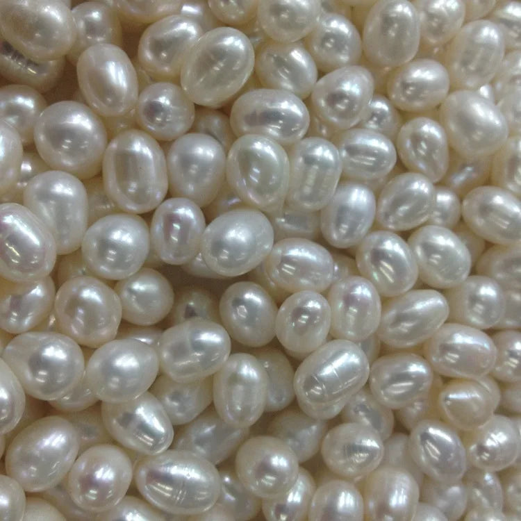 Factory Sale High Luster Drop Pearl Clean Face 5-10mm 3A 4A Natural Freshwater Rice Pearl Beads in Low Price