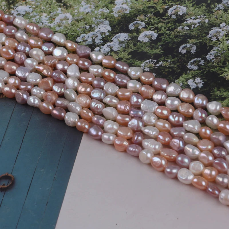 6-7mm AA Grade Natural Baroque Freshwater Pearl Beads for Jewelry Making