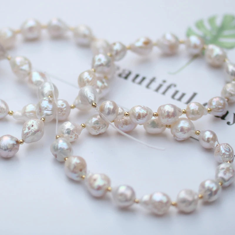 Factory Price Gothic Pearl 15mm Big Sale 3A Natural Freshwater Baroque Pearl Strand for Jewelry Necklaces