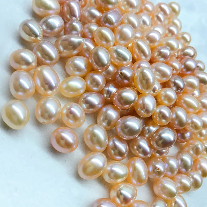 Hot Sale 2A 5-11mm Natural Freshwater Pearl Rice Shaped Drop Pearl Loose Pearl for Jewelry Earring Necklace Making