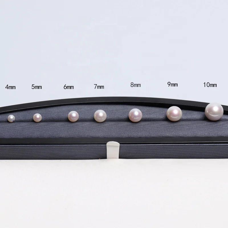 wholesale 3A high quality Round shape White freshwater pearl 7mm-10mm loose pearl for making jewelry