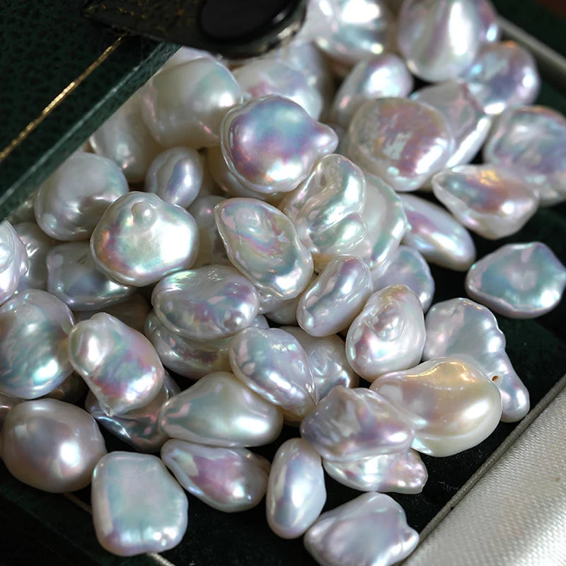 Wholesale 11-12mm Natural Fresh Water Pearl Double Side Luster White Color Profiled Baroque Loose Bead Baroque Pearl