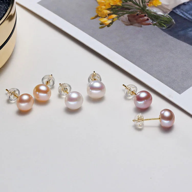 Natural Half Hole Loose Cultured Button Pearls Various Color 2A Quality Freshwater Pearls for Jewelry Making