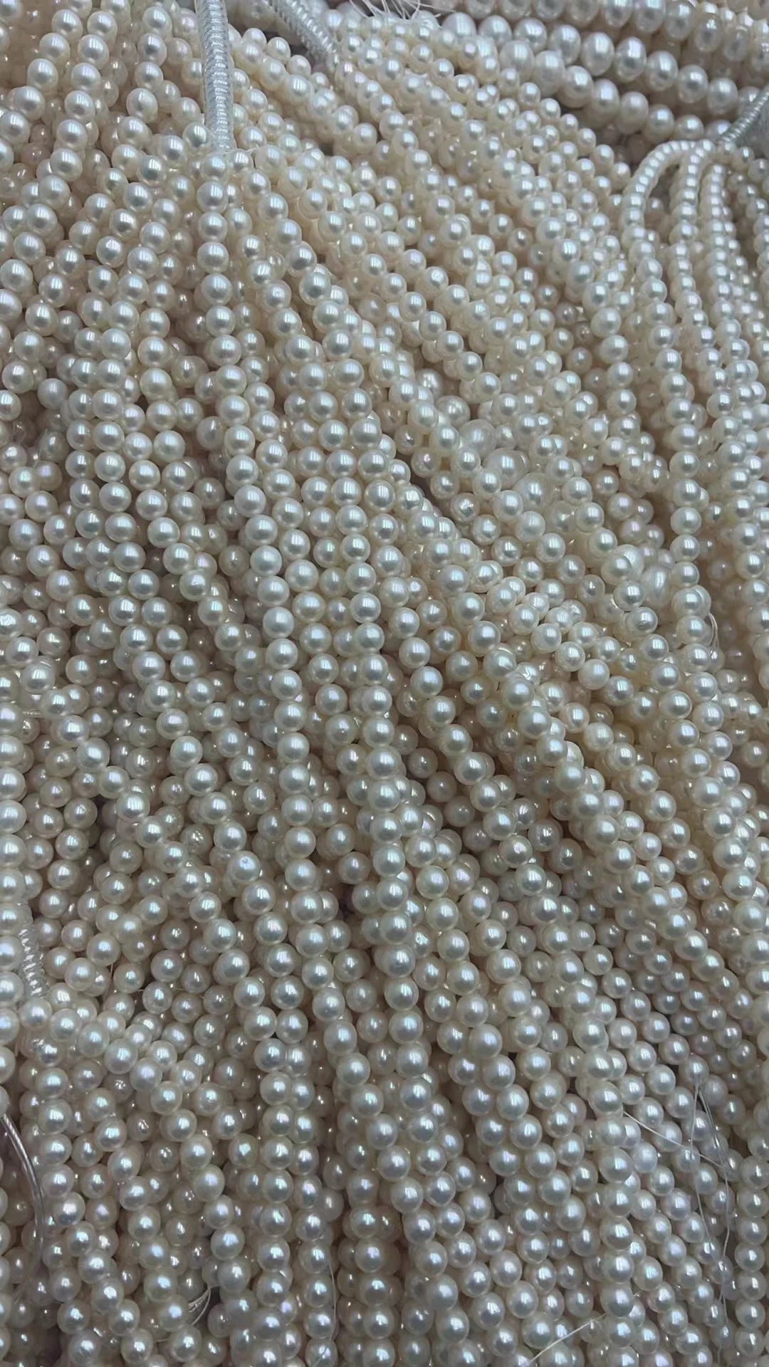 4A grade natural freshwater pearl high-end DIY jewelry white No. 5-6 pearl