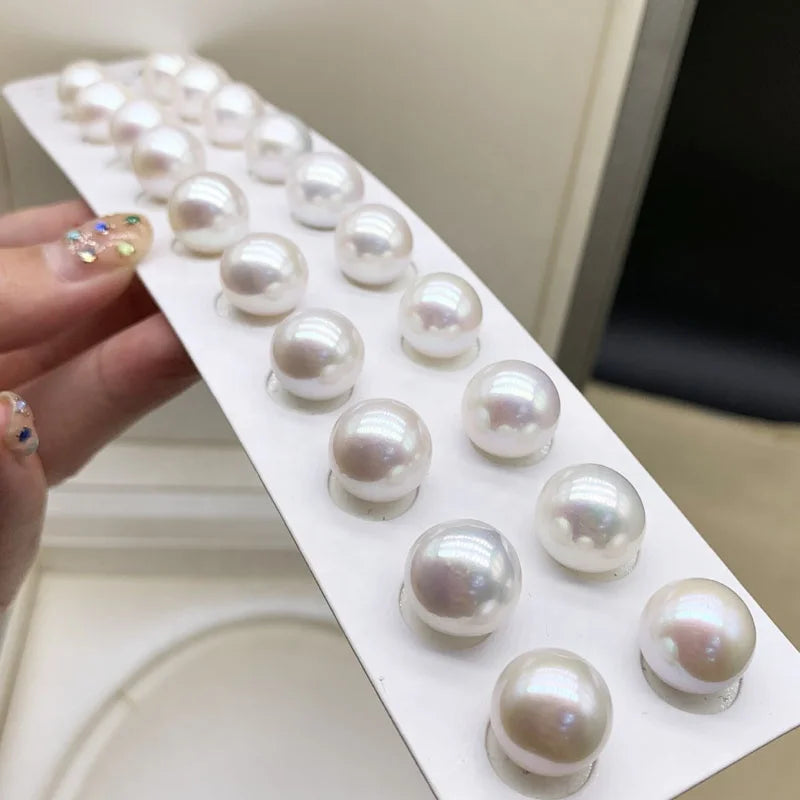 1A -5A White Round Natural Freshwater Pearls Wholesale 10-14mm Round Shape Loose Edison Pearls for Jewelry Making