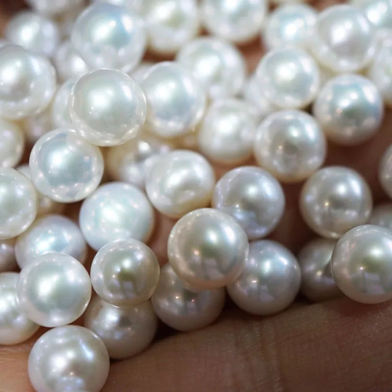 Zhuji Cultured Natural Freshwater Pearl High Luster Half Drilled Pearls Price 3a Quality Loose Round Pearls White pink Purple